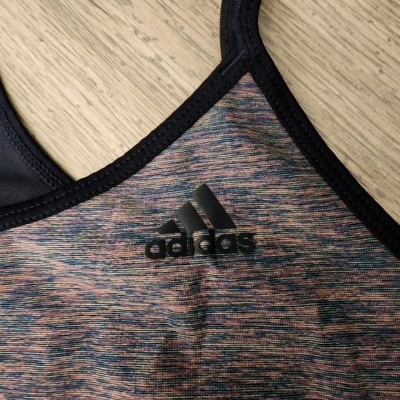 Adidas Racerback Tank Top Women's Small S Multicolored Black Activewear Athletic - Picture 3 of 5